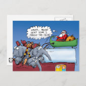 サンタスゾウおもしろいズホリデーマンガ シーズンポストカード (正面/裏面)