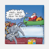 サンタスゾウおもしろいズホリデーマンガ マグネット (正面)