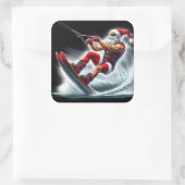 サンタスタイリッシュウォータースキーこの休日 スクエアシール (バッグ)