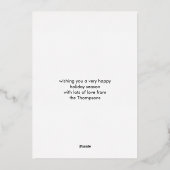 サンタスターモダンツリーフォントユおもしろいーモア引用文 箔シーズンカード (裏面)