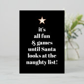 サンタスター モダンツリー フォント ユーモア クォート 箔シーズンカード (立ち正面)