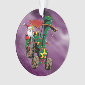 サンタスチームトラクター オーナメント (正面)