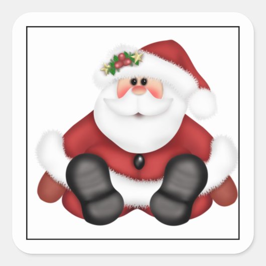 サンタスティッカー スクエアシール (正面)