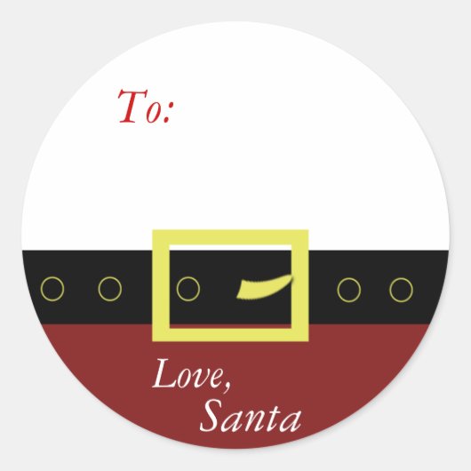 サンタスティッカー ラウンドシール (正面)