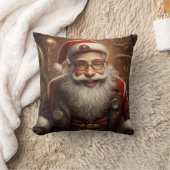 サンタスティームパンクのクリスマス クッション (ブランケット)