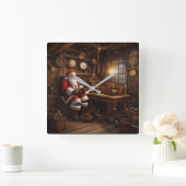 サンタスティームパンク工房 スクエア壁時計 (ホーム)