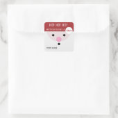 サンタステッカーラベルからホホホホホホホホホメリークリスマス スクエアシール (バッグ)