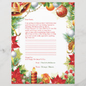 サンタステーショナリーパーソナライズされたへの手紙 (正面)