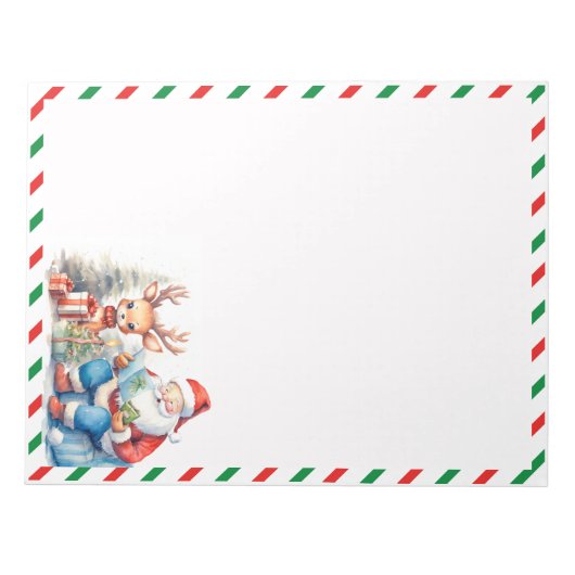 サンタステーショナリー用クリスマスレターメモ帳 ノートパッド (正面)