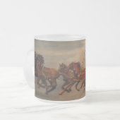 サンタステージコーチ、オリジナルバイゲイリーポーリング フロストグラスマグカップ (正面左)