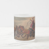 サンタステージコーチ、オリジナルバイゲイリーポーリング フロストグラスマグカップ (中央)