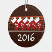 サンタストッキングクリスマスツリークリスマスオーナメント セラミックオーナメント (左)