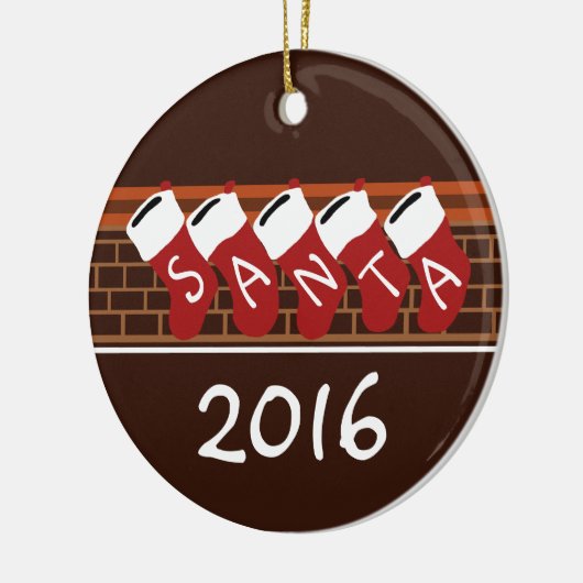 サンタストッキングクリスマスツリークリスマスオーナメント セラミックオーナメント (左)