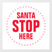 サンタストップこ赤と白こキュイおもしろい ウィンドウサイン (シート)