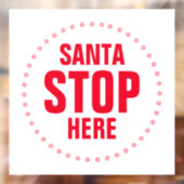 サンタストップこ赤と白こキュイおもしろい ウィンドウサイン (シート2)