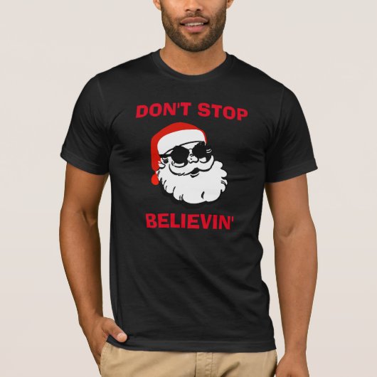 サンタストップを信じない Tシャツ (正面)