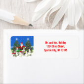 サンタストップスがクリスマス ラベル (インサイチュ)