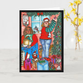 サンタストップヒアカード カード (黄色い花)