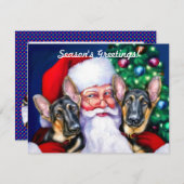 サンタスドイツ羊飼い犬 招待状 (正面/裏面)