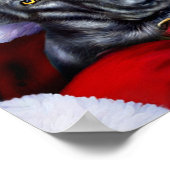 サンタスドイツ羊飼い犬BLK ポスター (角)