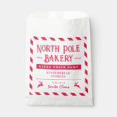 サンタスナックパーソナライズされたクリスマスパーティーフェイスバッグ フェイバーバッグ (正面)