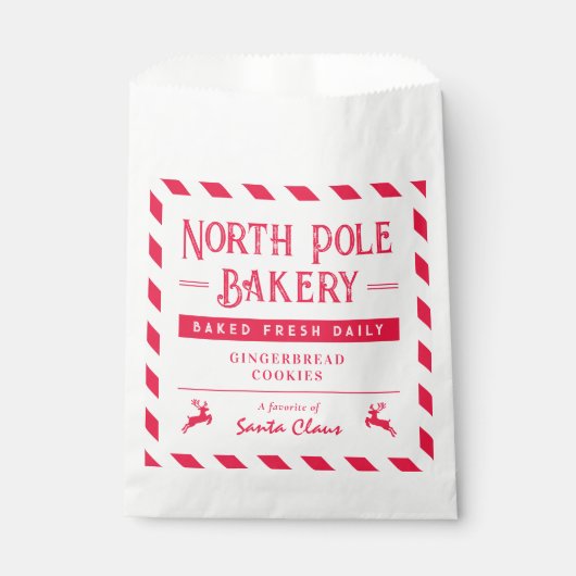 サンタスナックパーソナライズされたクリスマスパーティーフェイスバッグ フェイバーバッグ (正面)