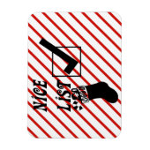 サンタスニースリストクリスマスストッキングアート マグネット (縦)