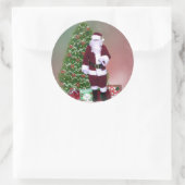 サンタスノーグローブステッカー ラウンドシール (バッグ)