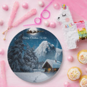 サンタスノーシーンメリークリスマストゥーオールクリスマス紙 ペーパープレート (パーティー)