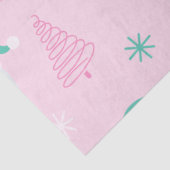 サンタスノーフレークのクリスマスツリーピンクのクリスマス 薄葉紙 (詳細)