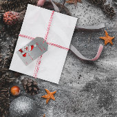 サンタスノーフレークミニマリストレッドレターギフトラベル ギフトタグ