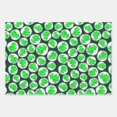 サンタスノーフレーク及び木包み紙シート ラッピングペーパーシート (正面)