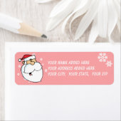 サンタスノーフレーク差出人住所ラベル ラベル (インサイチュ)