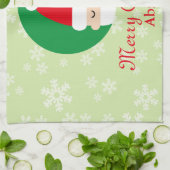 サンタスノーフレーク・クリスマス キッチンタオル (折り畳み)