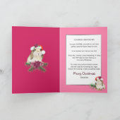 サンタスハットを着たクリスマスドーターバニー カード (内部)