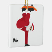 サンタスパーソナライズされたスケートボお気に入りのーダー セラミックオーナメント (右)