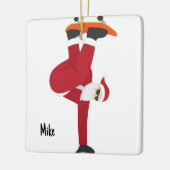 サンタスパーソナライズされたスケートボお気に入りのーダー セラミックオーナメント (左)