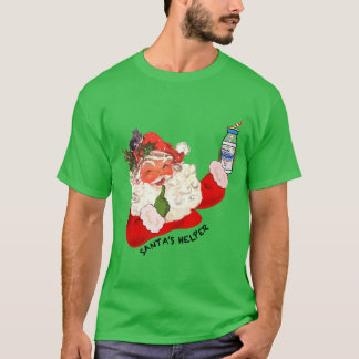 サンタスヘルパークリスマスICUナースCRNAプロおもしろいポ Tシャツ