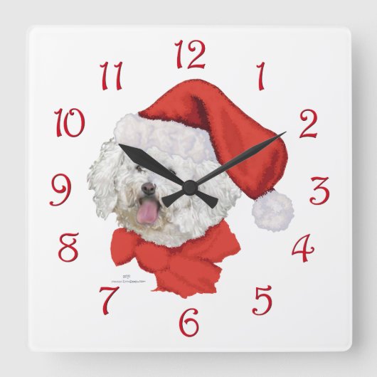 サンタスヘルパー スクエア壁時計 (正面)