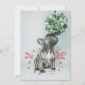 サンタスペお気に入りのットフォトホリデーカード 招待状 (正面)