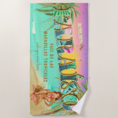 サンタスペインのオルのパライソおもしろい ビーチタオル (正面)