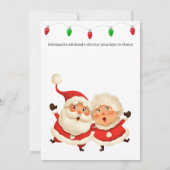 サンタスペインのー&ミセスクロースクリスマス65誕生日 招待状 (裏面)