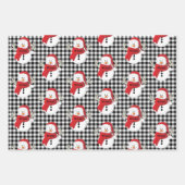 サンタスペシャルデリバリー雪だるまトナカイ ラッピングペーパーシート (正面3)