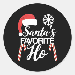 サンタスホお気に入りのサンタクロースクリスマスパーティー ラウンドシール