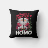 サンタスホモお気に入りのゲイクリスマスLGBTQプライド クッション (正面)