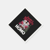 サンタスホモお気に入りのゲイクリスマスLGBTQプライド スタンダードカクテルナプキン (角)