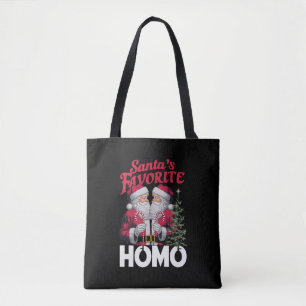 サンタスホモお気に入りのゲイクリスマスLGBTQプライド トートバッグ