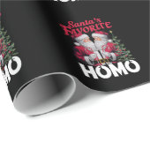 サンタスホモお気に入りのゲイクリスマスLGBTQプライド ラッピングペーパー (ロールコーナー)