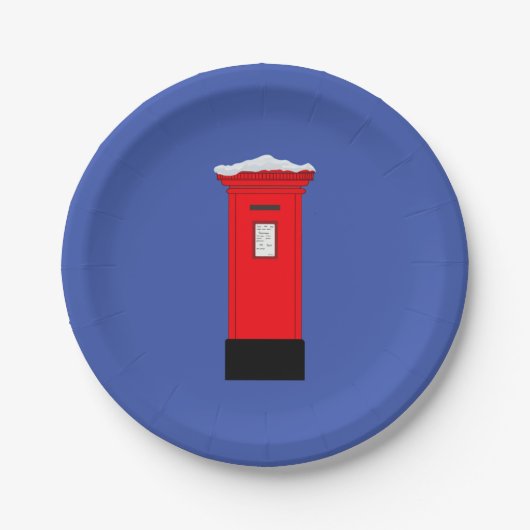 サンタスポストボックス ペーパープレート (正面)