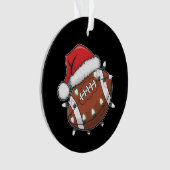 サンタスポーツクリスマスアメリカンフットボール愛好家 オーナメント (正面)